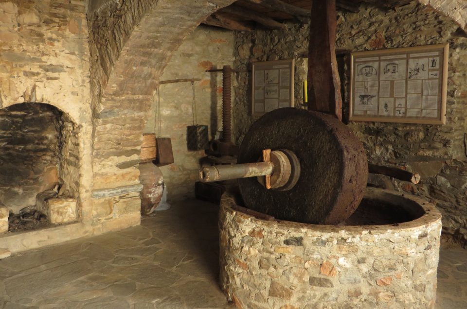 The traditional olive press